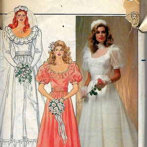 Butterick 4765    Misses Bridal and Bridemaids Gown with Cummerbund   Size 14