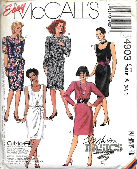 Mccall's 4903 Misses Dresses in Different Styles Size 6,8,10 Uncut - Etsy