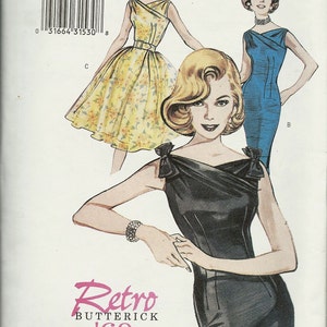 Butterick 6582  Misses Dress and Belt     Retro 1960&#39;s    UNCUT    Size 12-16