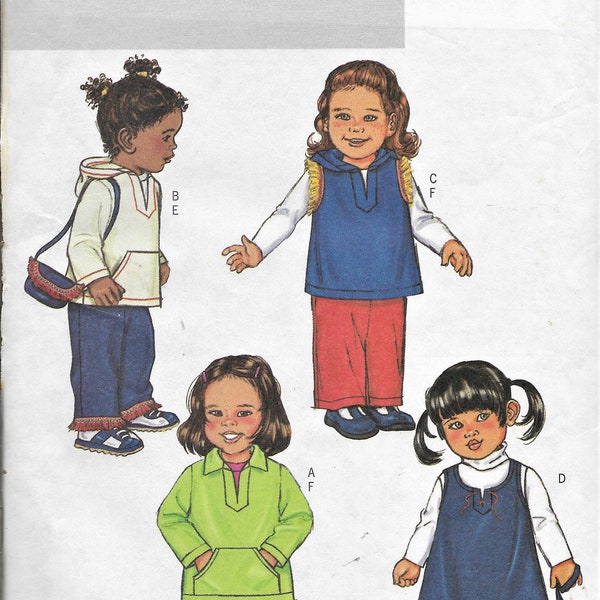 Butterick 4010    Toddler's Top, Vest, Jumper, Pants and Purse     Size 1,2,3,4       Uncut