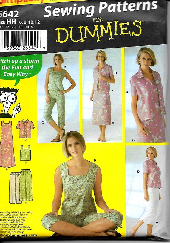 Simplicity 5642 Misses Dress, Top, Capri Pants,shirt or Jacket Size 6-12  UNCUT -  Canada