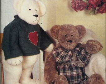 Butterick 6853    Make Your Own Bears and Clothes     Uncut