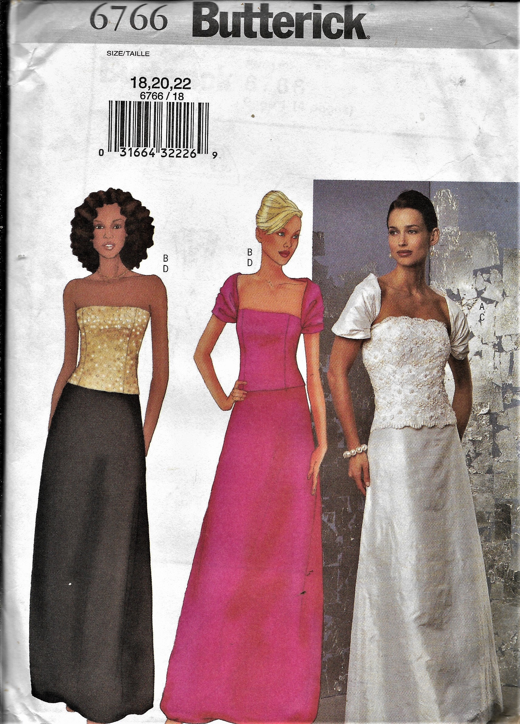 Butterick 6766 Misses/petite Women's Wedding Gown - Etsy
