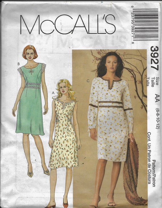 Mccall's 3927 Misses Fitted Dress With Lace Embellishments Size 612 UNCUT  - Etsy