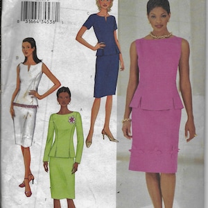 Butterick 3375          Misses/Petite  Top, and Skirt     Size 6,8,10  or Size 18,20,22  Uncut