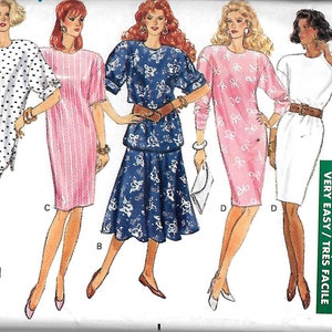 Butterick 6487     Misses/Petite  Top, Skirt and Dress     Sizes Xsm-Xlg   Uncut