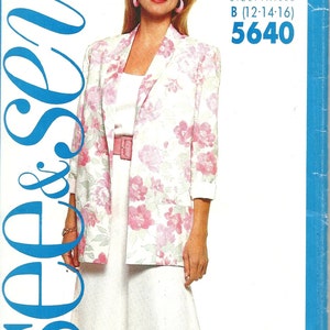 Butterick 5640         Misses Jacket, Skirt and Top         Size 12,14,16      Uncut