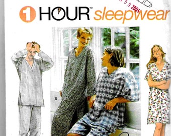 Simplicity 9391   Misses, Men's, Teens, Sleepwear   Size Xsm,Sm,Med   CUT