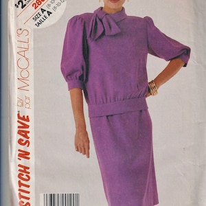 McCall&#39;s 2807  Misses Top and Skirt   Size 8,10,12, or Size 14,16,18   UNCUT