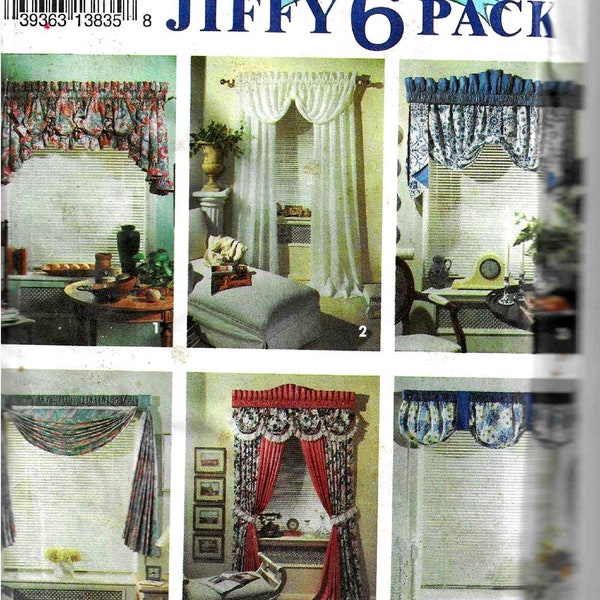 Simplicity 8321        6 Jiffy Window Treatments        Uncut