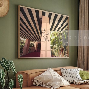 Beverly Hills Hotel, Vintage Hotel Print, Los Angeles, Beverly Hills, California, Beverly Hills Print, Famous Walkway, Hollywood, fine art