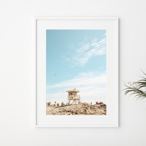 San Diego Beach Print, Mission Beach, Coastal Decor, Lifeguard Tower, Beach Decor, Boho Print, Ocean, California Wall Art, Nursery Print