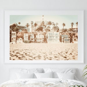 Santa Monica, Beach Homes, Los Angeles, Coastal Decor, Beach House Print, Seaside Decor, Coastal Decor, beach photography, California Decor