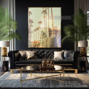 Beverly Hills Hotel Print: Vintage California Palm Tree Decor
