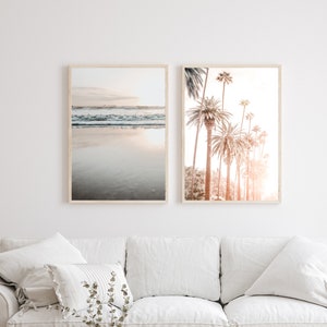 California Print Set, Ocean Print, California Decor, Beach Decor, Beach Photography, Boho Prints, San Diego Prints, Palm Trees Poster