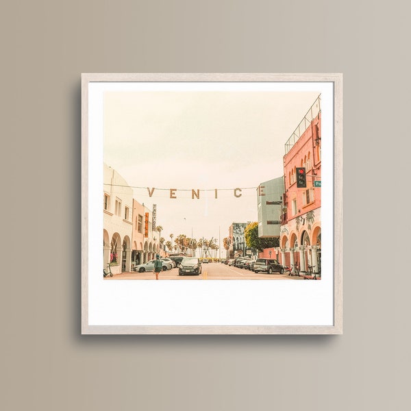 Venice Beach Print, 5x5 Print, Polaroid Print, California, Beach Prints, Venice Beach Decor, Coastal Print, Los Angeles, Square Print