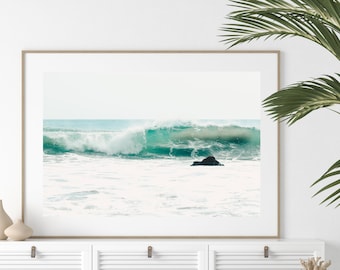 Malibu Beach Print, Coastal Print, Southern California, Beach Decor, Los Angeles Print, Boho Print, Surfer Print, Ocean Waves, Nursery Decor