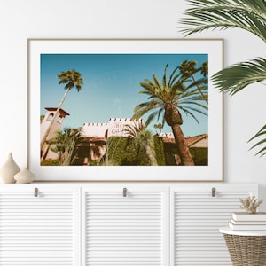 Hotel California, Palm Springs Print, Palm Trees, Desert Print, Desert Decor, Palm Springs Photography, Mid Century, Palm Springs Gift