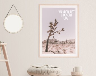 Joshua Tree Photograph, Desert Print, Vintage Inspired, Southwest Decor, Desert Photography, Palm Springs, California Wall Art