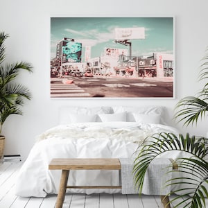 Sunset Boulevard, Hollywood, Los Angeles, California Print, Sunset Blvd Print, Old Hollywood, Downtown Hollywood, Los Angeles Decor