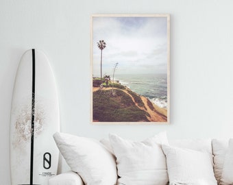 La Jolla Print, Surfer Art, San Diego, California Beach Print, Beach Boho, Surf Print, Beach Decor Coastal, Ocean Print, Ocean Print