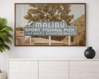 Malibu Pier Wall Art California Coastal Photography Neutral Beach Decor