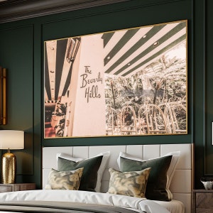 Beverly Hills Hotel POSTER, Retro Palm Springs Wall Art, Luxury California Photography, Hollywood Glam Decor, Vintage LA Poster, AirBnb Art