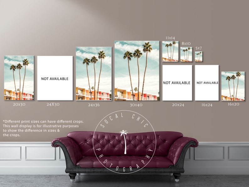 Beverly Hills Hotel Print Set 3 Prints Pink banana leaves