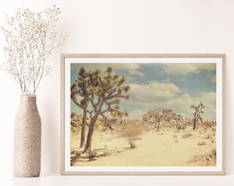 Joshua Tree Photograph, Desert Print, Vintage Inspired, Southwest Decor, Desert Photography, Palm Springs, California Wall Art