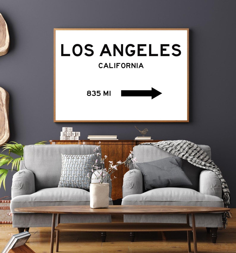 Los Angeles Print Los Angeles Poster California Print - Etsy