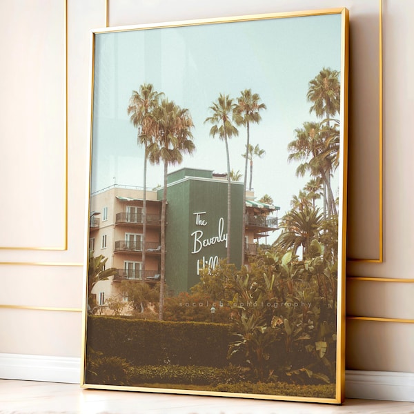 Beverly Hills Hotel Film Print, Vintage California Decor, Gift For Her, Kodak Film, Retro Hollywood, Los Angeles Wall Art, Film Camera