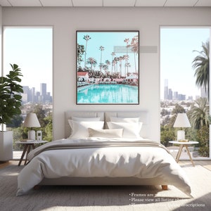 Beverly Hills Photography, Beverly Hills Pool, Los Angeles Print, Beverly Hills Hotel, California, Hollywood, Pool Print, Pink, Fine Art