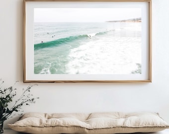 Malibu Surf Photography Print Coastal Wall Art Ocean Wave Surfer