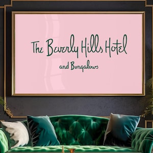 Beverly Hills Hotel Print: Metallic Finish, California Decor