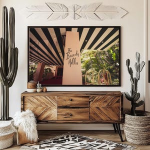 Beverly Hills Hotel Poster: Iconic Pink Palace, Los Angeles Photography