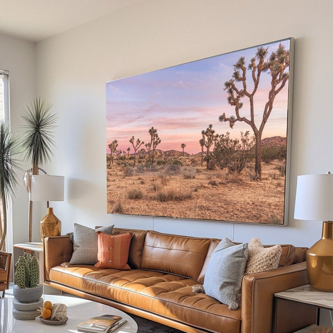 Joshua Tree Print Gift Sunset Desert Landscape Wall Art California ...