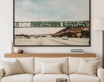 Los Angeles Freeway Poster California Highway Wall Art