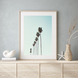Los Angeles Print, Santa Monica wall art, beach print, Palm trees, california wall art, california beach print, beach decor