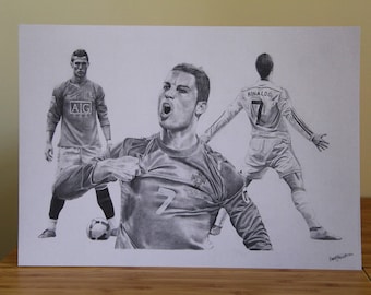 cristiano ronaldo pencil drawing