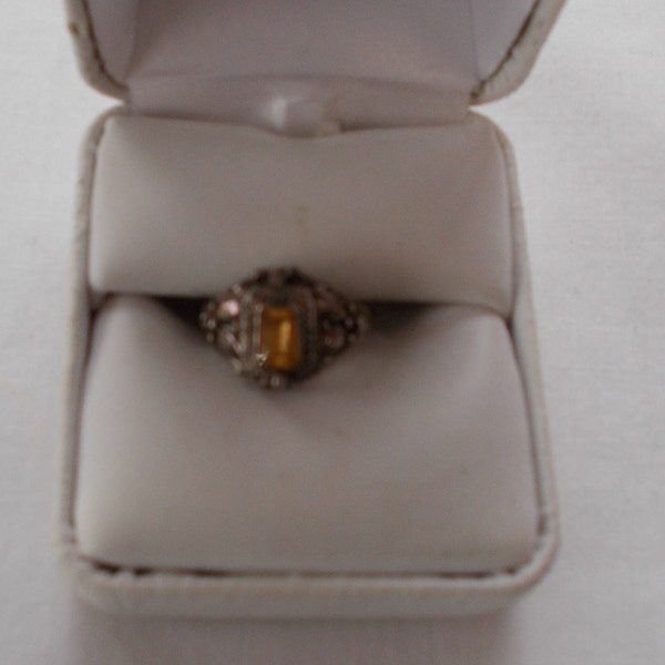 Vintage Sterling Silver Poison Ring.  (675)