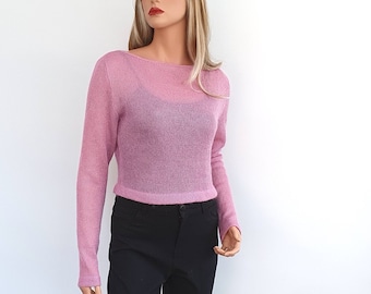 Mohair Silk Wedding Sweater, Long Sleeve Bridal Cover-Up