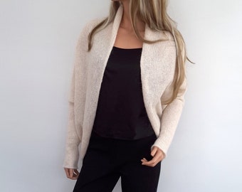 Alpaca Silk Knitted Bolero Shrug, Wedding Bridal Cover Up