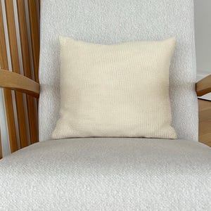 Natural colours wool pillow cushion, hand knitted Alpaca pillow, zipper cushion cover, custom knit pillow, knitted pillow case