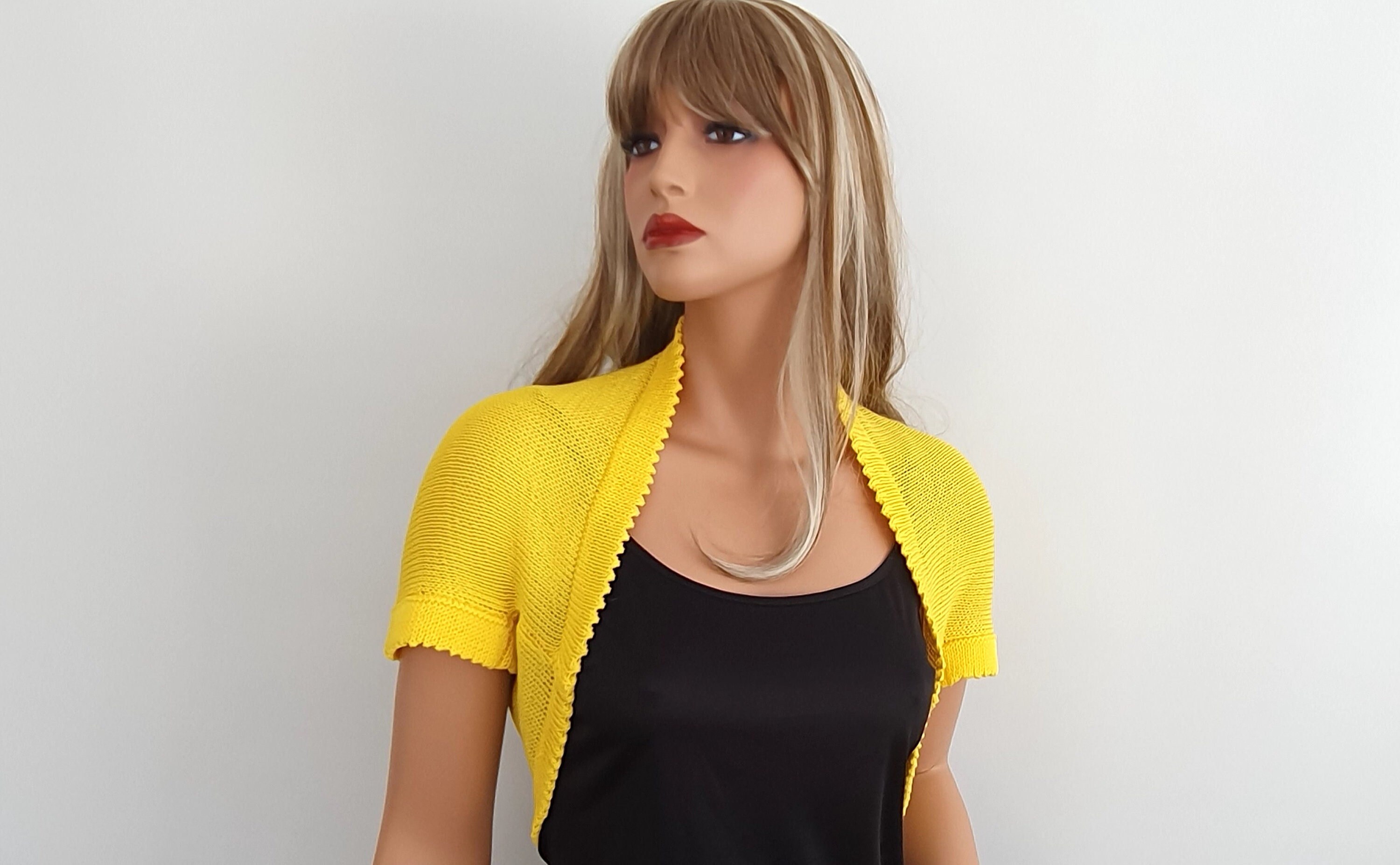 Mustard yellow top bolero jacket