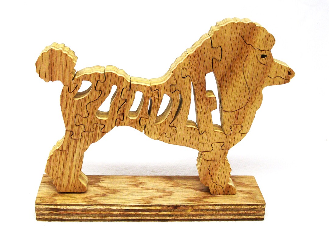 Poodle Wooden Dog Puzzle, Poodle Water Dog Puzzle, Water Dog Puzzle