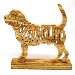 Blood Hound, Hunting Dogs, Animal Puzzles, Wooden Animal Shaped Puzzles, wooden name puzzles, handcrafted wood puzzles, animal puzzles