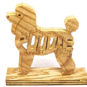 Poodle wooden dog puzzle, wooden dog puzzle Poodle, wooden hunting dog puzzle, Poodle dog puzzle, Poodle wooden puzzle, wooden dog puzzle