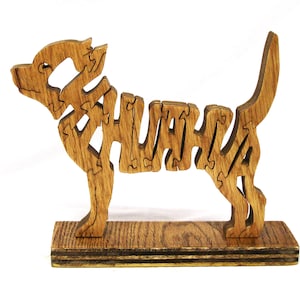 Chihuahua dog puzzle, wooden Chihuahua dog puzzle, Chihuahua wooden dog puzzle, Chihuahua puzzle, small dog puzzle, wooden dog puzzle