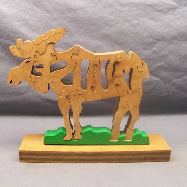 Moose Puzzle Etsy