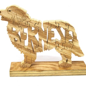Bernese dog puzzle, Bernese Mountain dog wooden Bernese dog puzzle, wooden dog puzzle, wooden animal puzzle, best office gift,